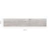 NORWAY WHITE Wood Tiles 20x120cm