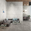 Keramische tegel OCEAN GRIS 80x80cm met hoogglans afwerking in elegante grijstint met zachte marmerstructuur tiles
