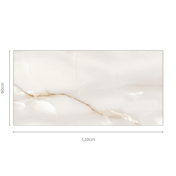 ONICE BIANCO witte marmerlook tegel 60x120cm met glanzende afwerking – porseleinen tegel van Tegelplus voor elegante Belgische interieurs