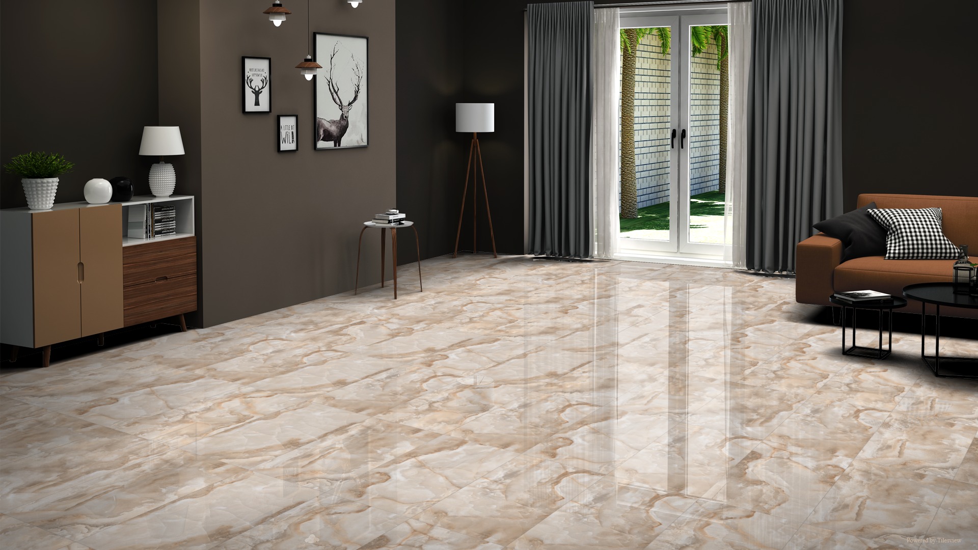 PERSIAN ONYX NATURAL beige marmerlook tegel 60x120cm met glanzende afwerking – porseleinen tegel van Tegelplus voor warme Belgische interieurs