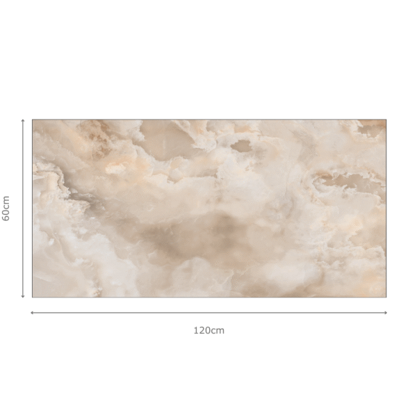 PERSIAN ONYX NATURAL beige marmerlook tegel 60x120cm met glanzende afwerking – porseleinen tegel van Tegelplus voor warme Belgische interieurs