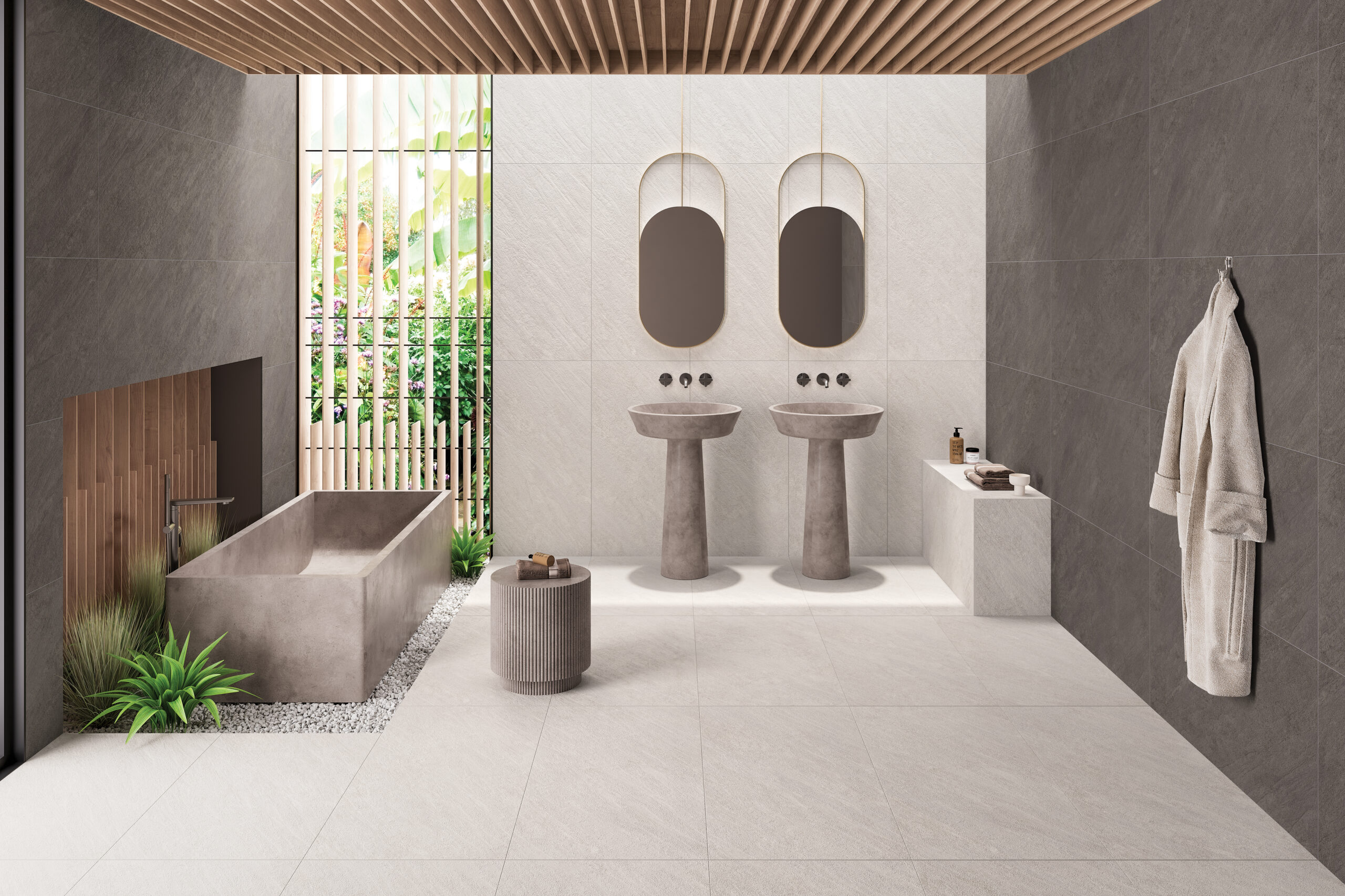 PETRA BIANCO Beige Stone Tiles 60x60cm