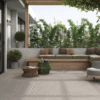 PETRA GRIS grijze natuursteenlook tegel 60x60cm met antislip afwerking – porseleinen tegel van Tegelplus voor binnen- en buitengebruik in België