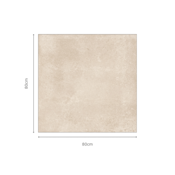 PISARA ASH witte cementlook tegel 80x80cm met matte textuur – porseleinen tegel van Tegelplus voor moderne Belgische interieurs