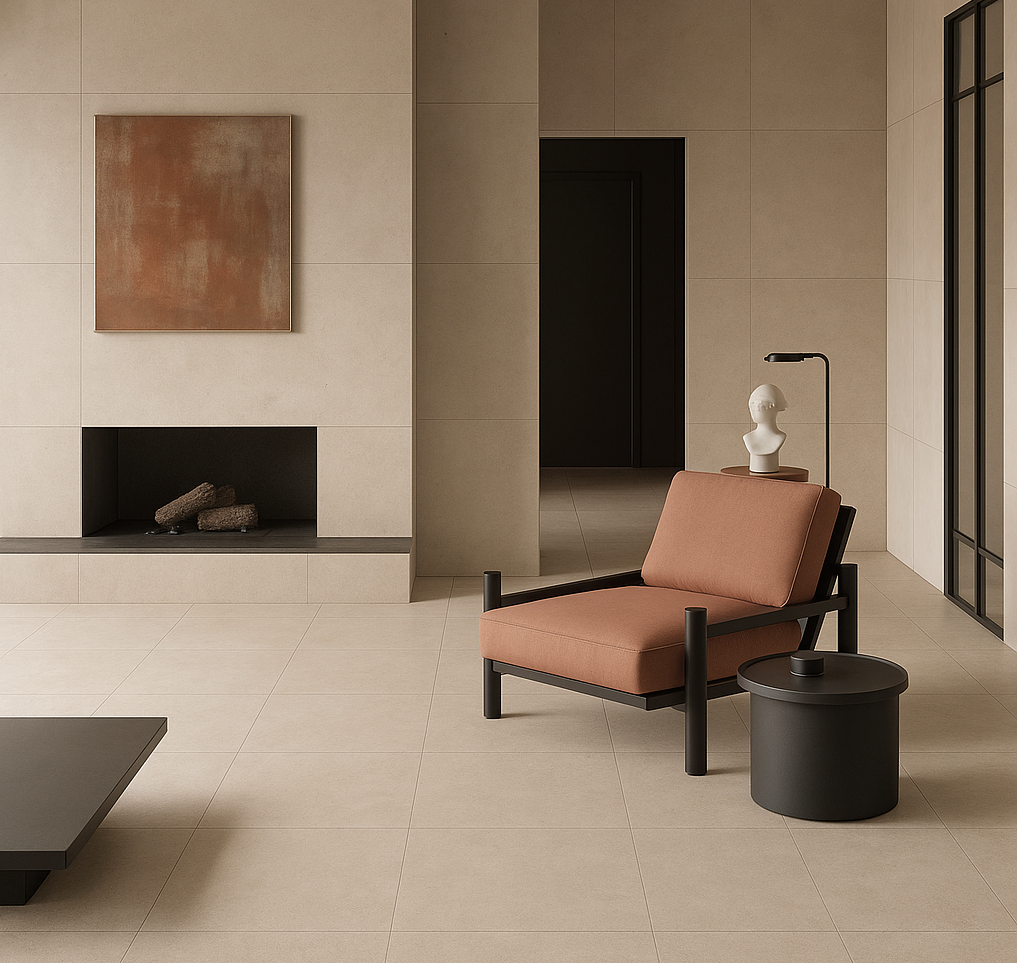 PISARA TAUPE Beige Cement Tiles 80x80cm