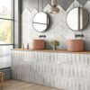PLAKA SWISS WHITE BASE Tiles 7.5x22.5cm