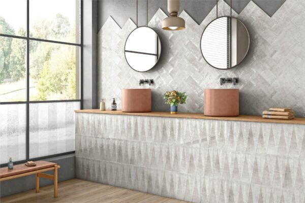 PLAKA SWISS WHITE BASE Tiles 7.5x22.5cm