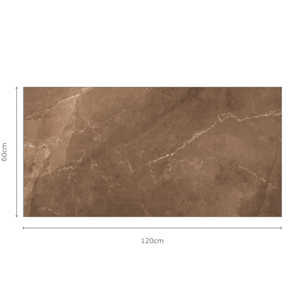 PULPIS CLASSIC BRONZE marmerlook tegel 60x120cm met carvingstructuur en bronsbruine adering – luxe porseleinen tegel van Tegelplus voor warme Belgische interieurs