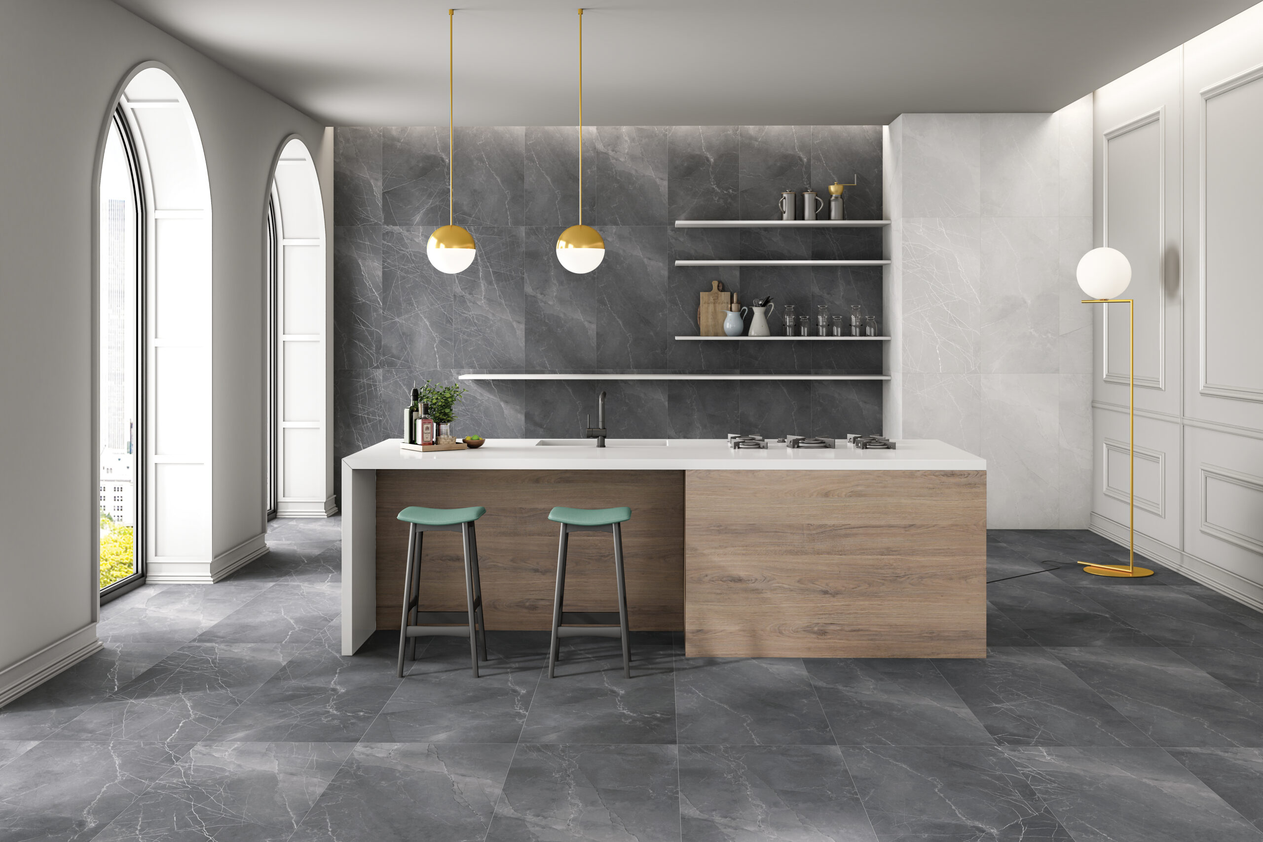 PULPIS CLASSIC GREY Marble Tiles 60x120cm