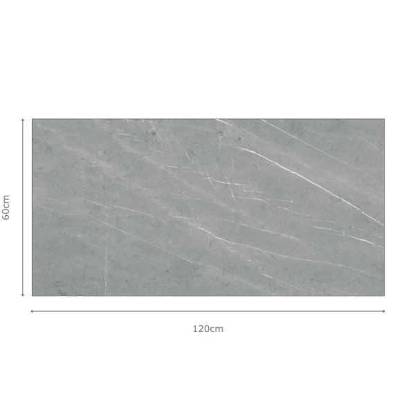 PULPIS DARK GREY marmerlook tegel 60x120cm met glanzende afwerking – porseleinen tegel van Tegelplus voor krachtige en luxueuze Belgische interieurs