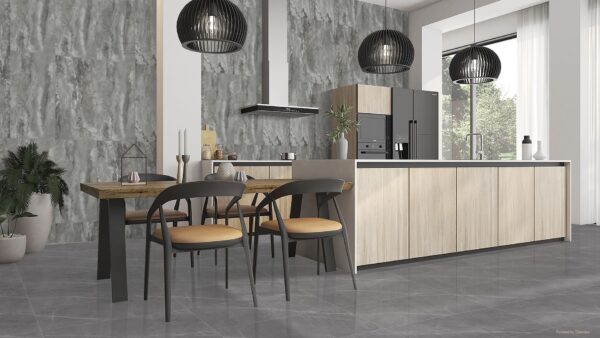 PULPIS DARK GREY marmerlook tegel 60x120cm met glanzende afwerking – porseleinen tegel van Tegelplus voor krachtige en luxueuze Belgische interieurs