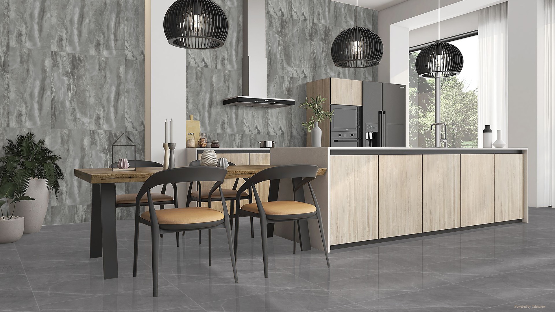 PULPIS DARK GREY marmerlook tegel 60x120cm met glanzende afwerking – porseleinen tegel van Tegelplus voor krachtige en luxueuze Belgische interieurs