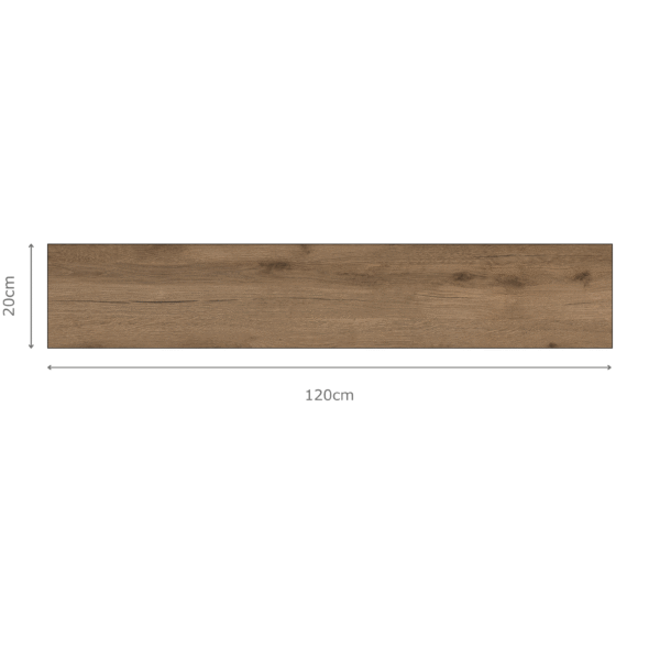 PURE WOOD TEAK Brown Tiles 20x120cm