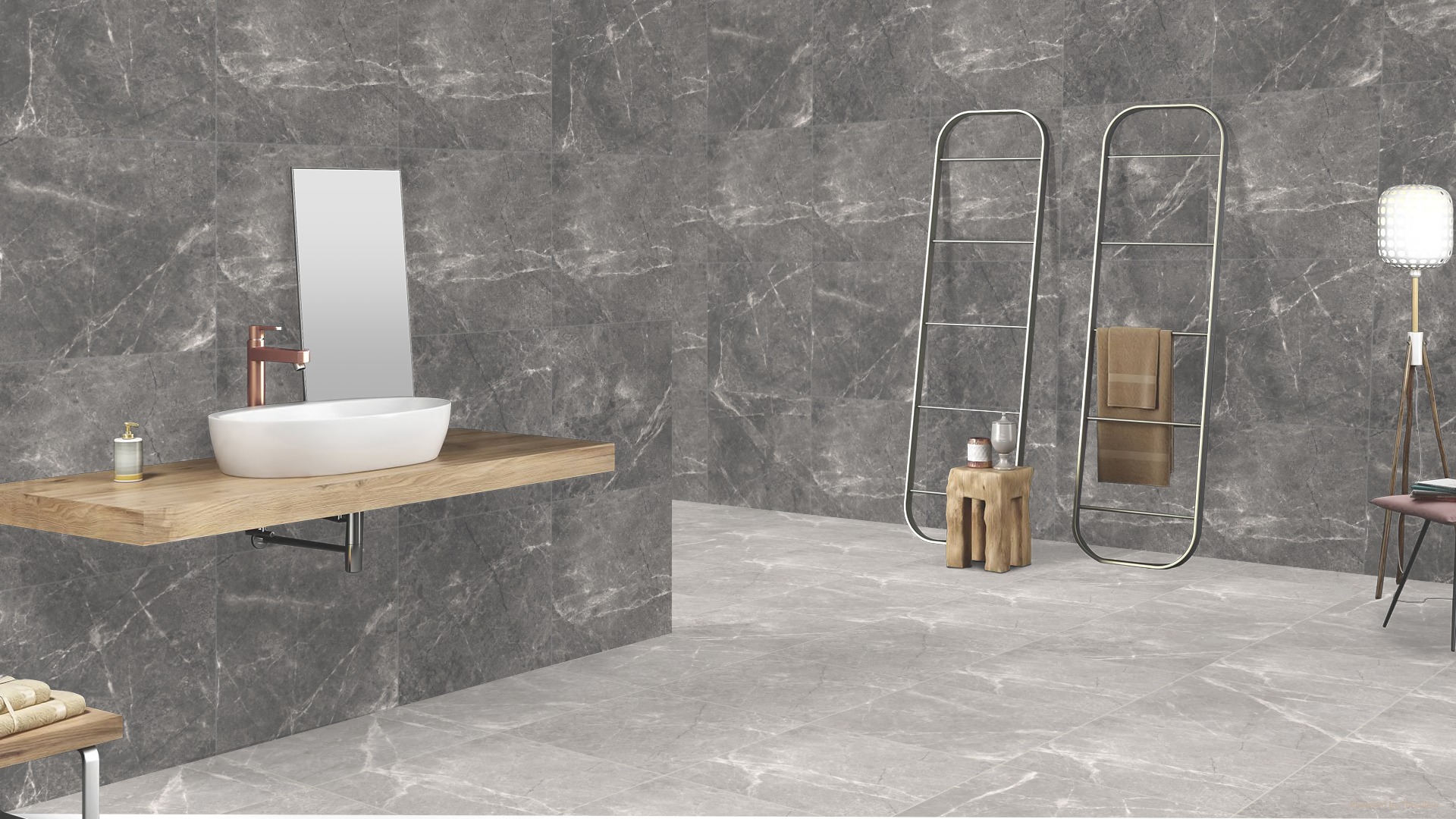 RIVERSIDE NERO zwarte marmerlook tegel 60x60cm & 80x80cm met getextureerde matte afwerking – porseleinen tegel van Tegelplus voor Belgische interieurs