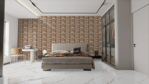 ROSE GOLD MATT 10x30cm wandtegel met matte roségouden kleur en subtiele textuur tiles