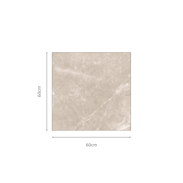 RIVERSIDE CREMA marmerlook tegel 60x60cm met getextureerde matte afwerking – porseleinen tegel van Tegelplus