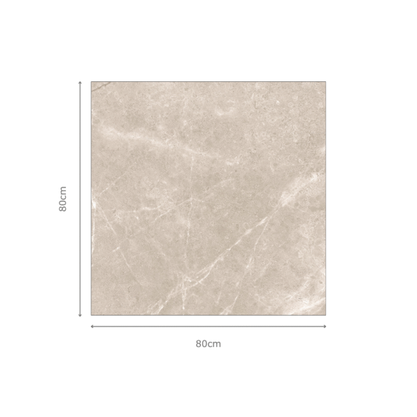 RIVERSIDE CREMA marmerlook tegel 80x80cm met getextureerde matte afwerking – porseleinen tegel van Tegelplus