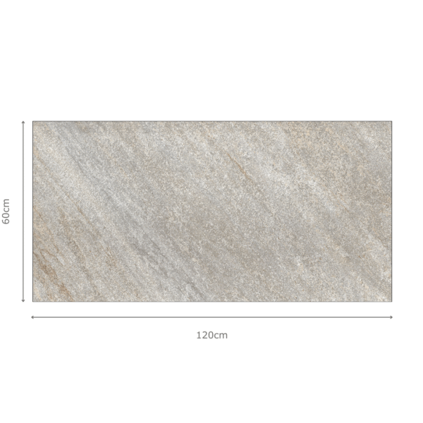 ROCKSTONE GRIS grijze steenlook tegel 60x120cm met matte textuur – porseleinen tegel van Tegelplus voor moderne Belgische interieurs