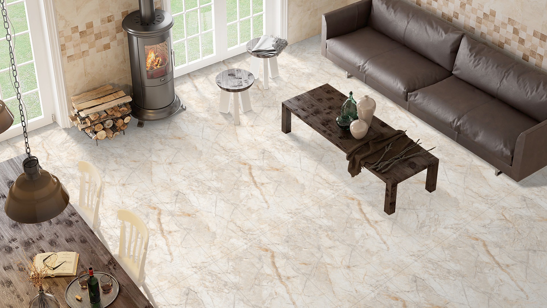 SABBIA GREY INFINITY grijze marmerlook tegel 60x120cm met carving structuur – porseleinen tegel van Tegelplus voor stijlvolle Belgische interieurs