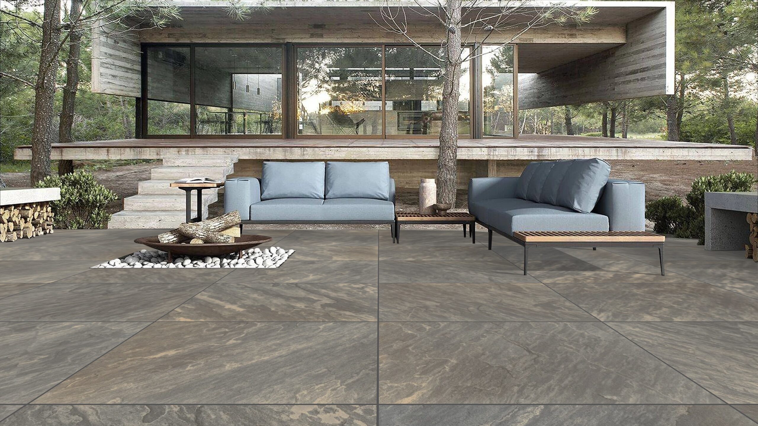 SAGAR BLACK antislip porseleinen natuursteen tegel 60x90x2 cm, zwarte tegel met grip – Tegelplus België