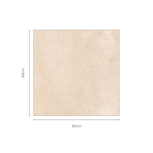 SANDERS IVORY beige steenlook tegel 80x80cm met matte textuur – porseleinen tegel van Tegelplus voor warme Belgische interieurs