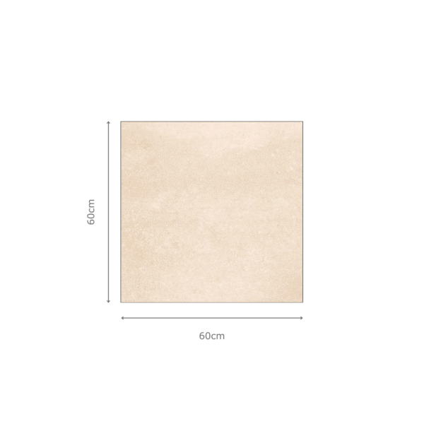 SIERRA SAND crèmekleurige cementlook tegel 60x60cm met granula matte afwerking – porseleinen tegel van Tegelplus voor rustgevende Belgische interieurs