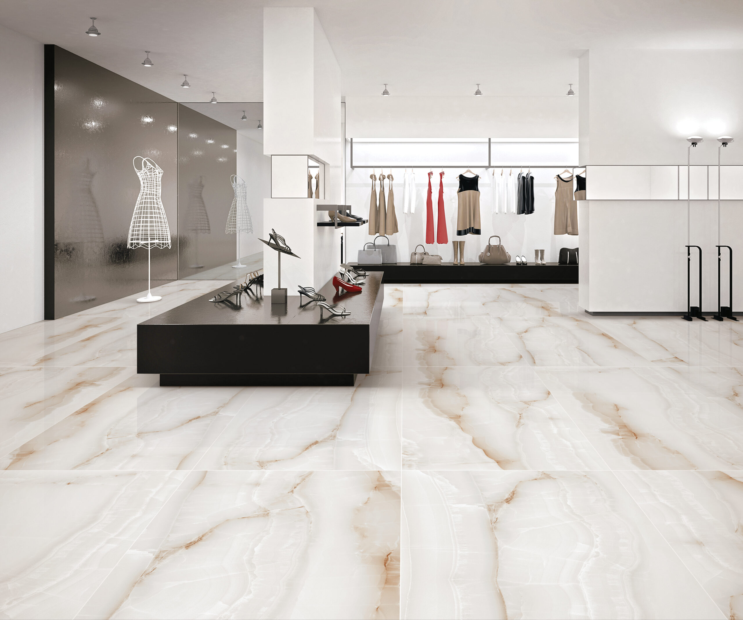 SERENE ONYX BIANCO beige onyxlook tegel 60x120cm met glanzende afwerking – porseleinen tegel van Tegelplus voor elegante Belgische interieurs