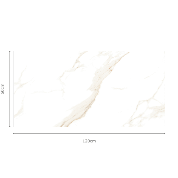 STATUARIO GOLD marmerlook tegel 60x120 cm met goudaccenten