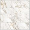 STATUARIO ROYAL BRONZE witte marmerlook tegel met bronzen adering – 80x80cm satin en 60x120cm glossy – porseleinen tegel van Tegelplus voor luxueuze Belgische interieurs