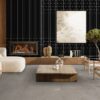 SANDSTONE Z zwart 7.5x30cm glanzende tegel met natuursteenlook en Z-patroon tiles