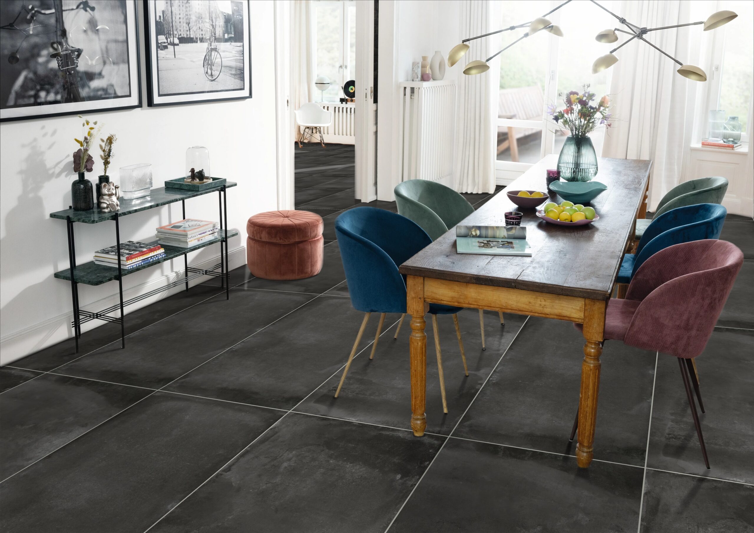 SURFACE ANTRACITE cementlook tegel zwart 60x120 cm mat