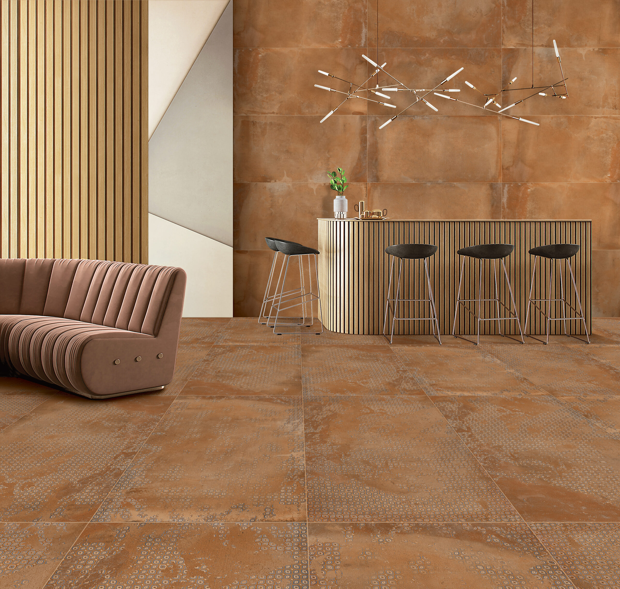 SURFACE COTTO Brown Cement Tiles 60x120cm