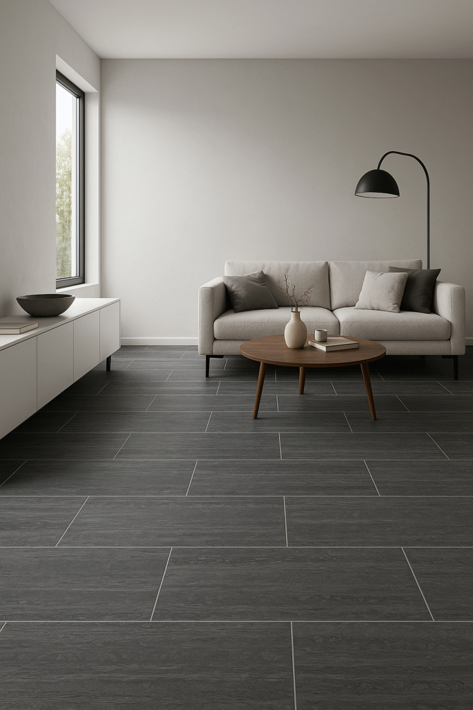 Belgische badkamer TRAVERTINE VEIN ANTHRACITE tegel 60x120 cm mat