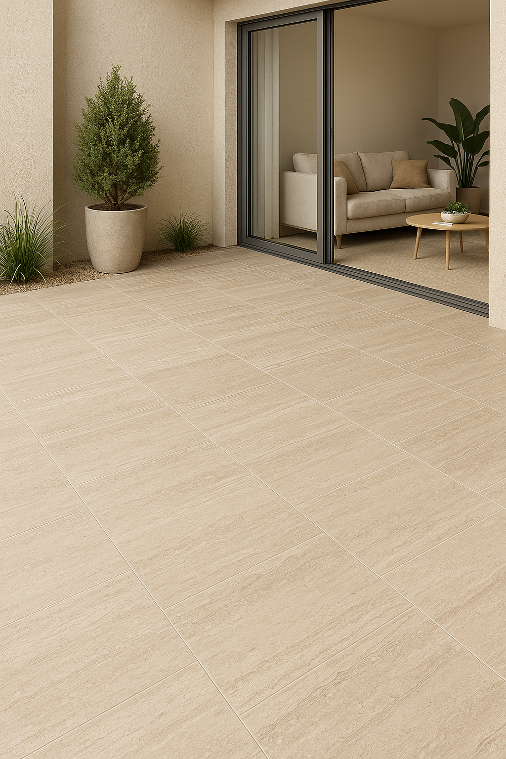 TRAVERTINE VEIN BEIGE tegel 60x120 cm mat