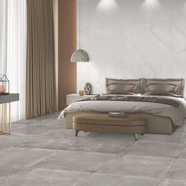 Keramische tegel TITANIUM ANTHRACITE 60x60cm met matte afwerking in antracietkleur tiles