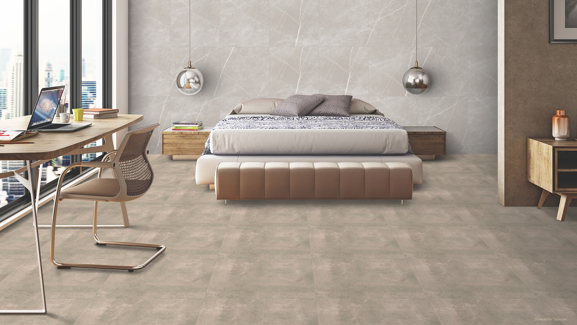 TOKO TAUPE cementlook tegel 60x60cm en 80x80cm in taupegrijs met matte afwerking – porseleinen tegel van Tegelplus voor Belgische interieurs