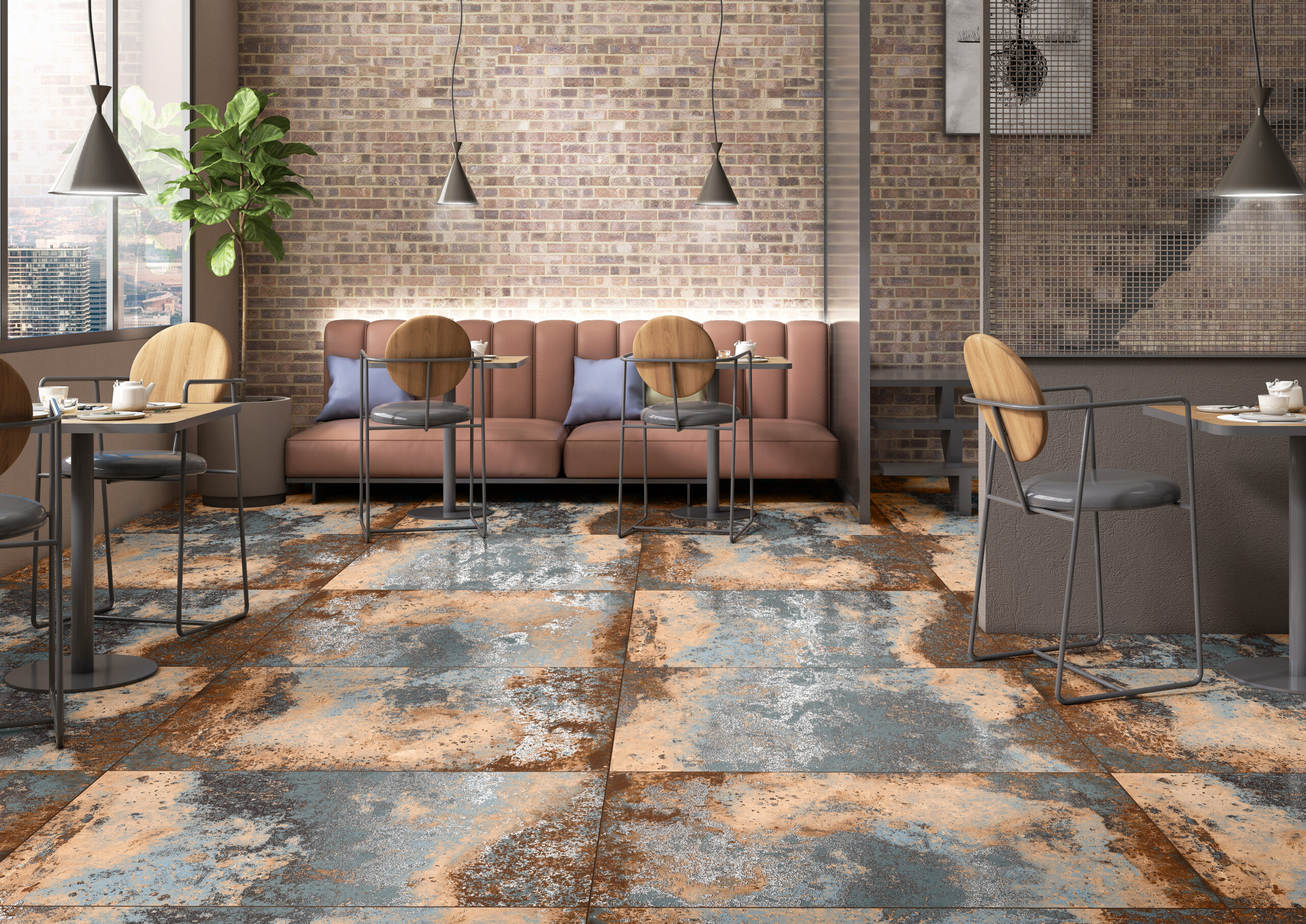 VENUS RUST bruine metallic tegel 60x120 cm – porseleinen tegel met luxe bruine metallic afwerking van Tegelplus voor stijlvolle Belgische interieurs