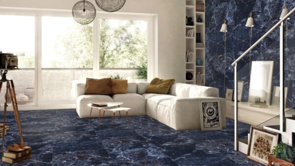 Keramische tegel VULCANO BLACK 60x60cm met hoogglans zwarte afwerking tiles