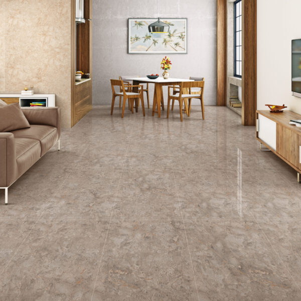 VOLCANIC GREY INFINITY witte marmerlook tegel 60x120 cm – glanzend porselein met vulkanische grijstinten, Tegelplus België
