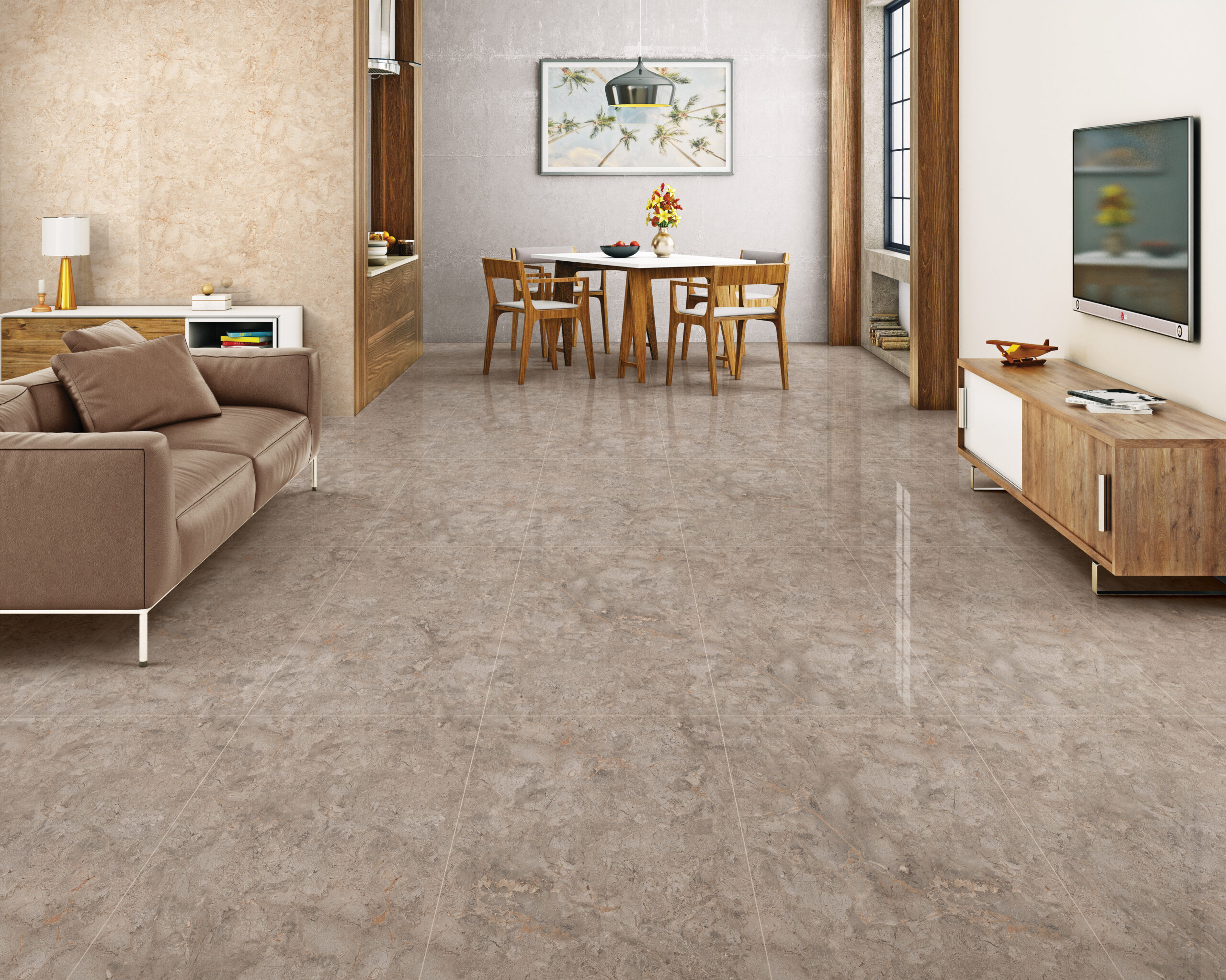 VOLCANIC GREY INFINITY witte marmerlook tegel 60x120 cm – glanzend porselein met vulkanische grijstinten, Tegelplus België