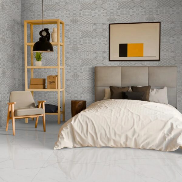 ZARA GREY T 20x20cm matte tegel met zachte grijston en subtiel patroon tiles